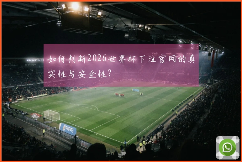 如何判断2026世界杯下注官网的真实性与安全性？